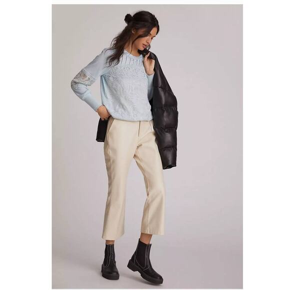 New Anthropologie TINY Long Sleeve Lace Top $120 X-SMALL Blue - Picture 5 of 5